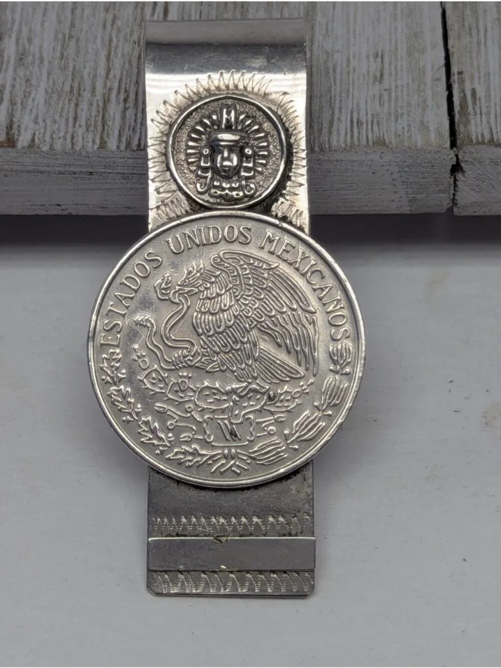 Vtg Mexico Alpaca Money Clip Estados Unidos Mexicanos Peso Coin